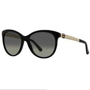 Gucci Black and Gold Women's Sunglasses